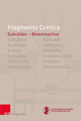 Portada del libro «FrC 16.5 Eubulides – Mnesimachos», de Virginia Mastellari