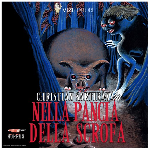 Portada del audiolibro «Nella pancia della scrofa», de Christian Sartirana
