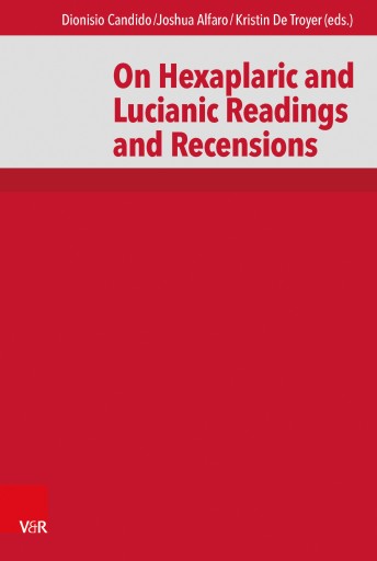 Portada del libro «On Hexaplaric and Lucianic Readings and Recensions»