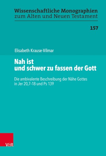 Portada del libro «Nah ist und schwer zu fassen der Gott», de Elisabeth Krause-Vilmar