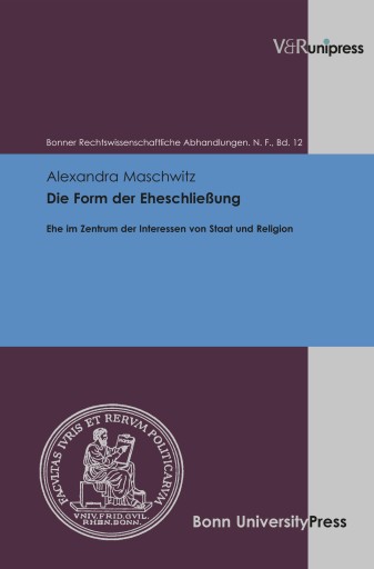 Portada del libro «Die Form der Eheschließung», de Alexandra Maschwitz