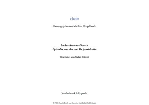 Seneca, Epistulae morales – Schullizenz