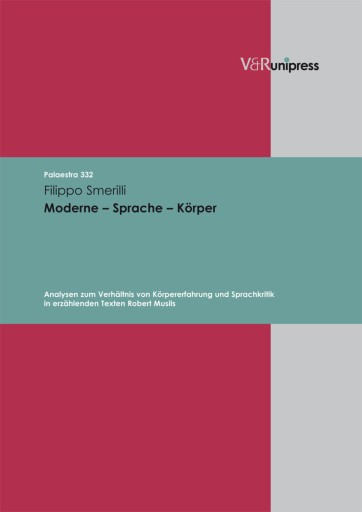 Portada del libro «Moderne – Sprache – Körper», de Filippo Smerilli