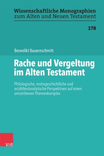 Portada del libro «Rache und Vergeltung im Alten Testament», de Benedikt Bauernschmitt