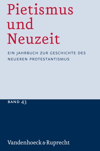 Portada del libro «Pietismus und Neuzeit Band 43 – 2017»