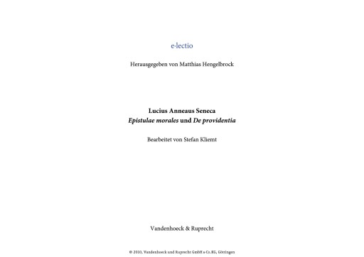 Seneca, Epistulae morales