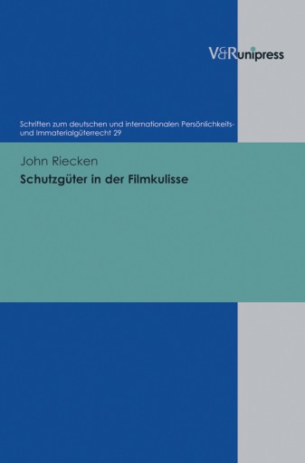 Portada del libro «Schutzgüter in der Filmkulisse», de John Riecken