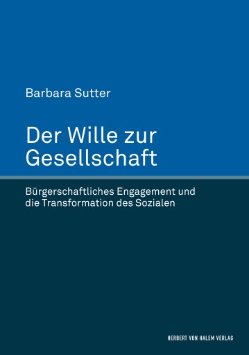 Portada del libro «Der Wille zur Gesellschaft», de Barbara Sutter