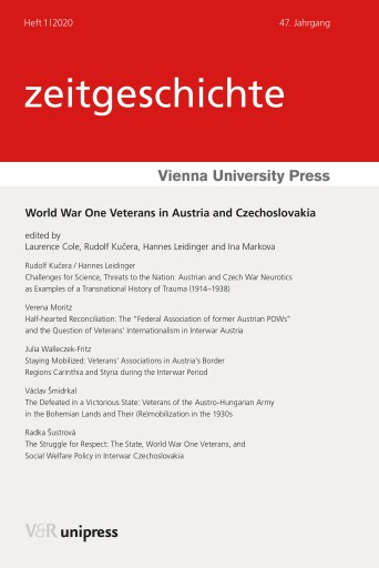 Portada del libro «World War One Veterans in Austria and Czechoslovakia»