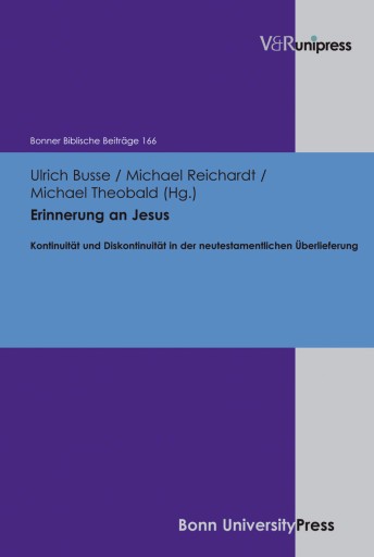 Portada del libro «Erinnerung an Jesus»