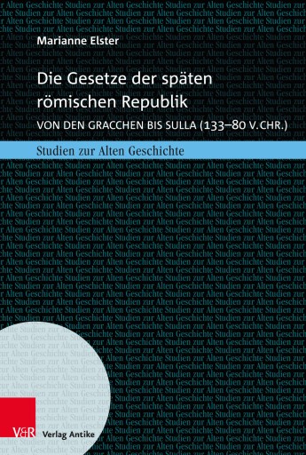 Portada del libro «Die Gesetze der späten römischen Republik», de Marianne Elster