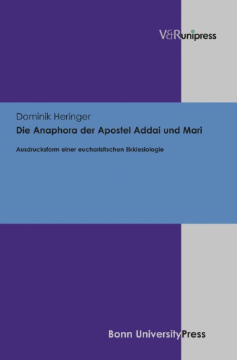 Portada del libro «Die Anaphora der Apostel Addai und Mari», de Dominik Heringer