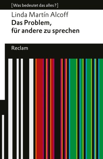 Portada del libro «Das Problem, für andere zu sprechen», de Linda Martín Alcoff