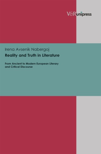 Portada del libro «Reality and Truth in Literature», de Irena Avsenik Nabergoj