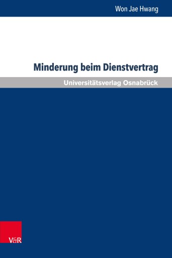 Portada del libro «Minderung beim Dienstvertrag», de Won Jae Hwang