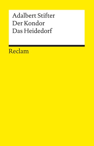 Portada del libro «Der Kondor · Das Heidedorf», de Adelbert Stifter