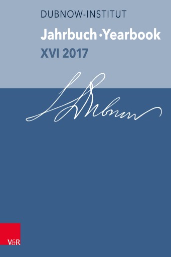 Portada del libro «Jahrbuch des Dubnow-Instituts / Dubnow Institute Yearbook XVI/2017»