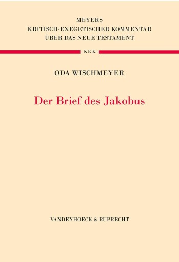 Portada del libro «Der Brief des Jakobus», de Oda Wischmeyer