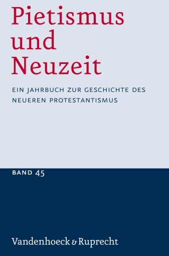Portada del libro «Pietismus und Neuzeit Band 45 – 2019»