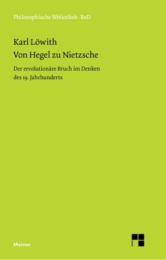 Portada del libro «Von Hegel zu Nietzsche», de Karl Löwith