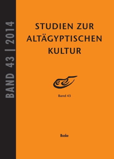 Portada del libro «Studien zur Altägyptischen Kultur Band 43»
