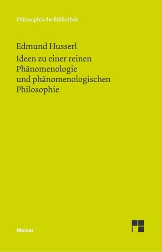Ideen zu einer reinen Phänomenologie und phänomenologischen Philosophie imagen de portada