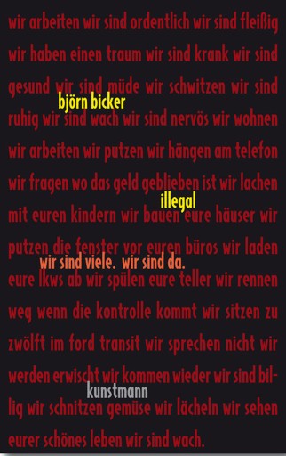 Portada del libro «Illegal», de Björn Bicker