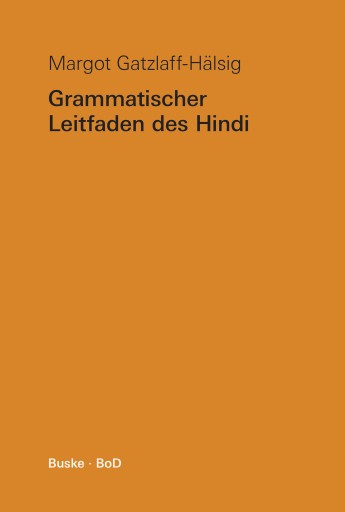 Portada del libro «Grammatischer Leitfaden des Hindi», de Margot Gatzlaff-Hälsig