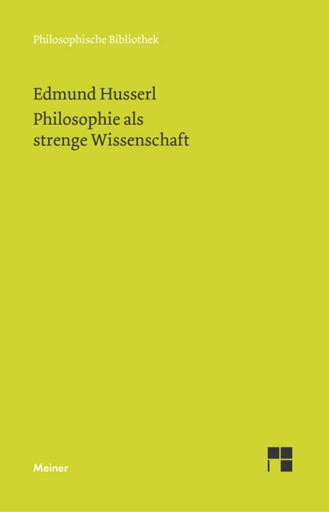 Philosophie als strenge Wissenschaft imagen de portada