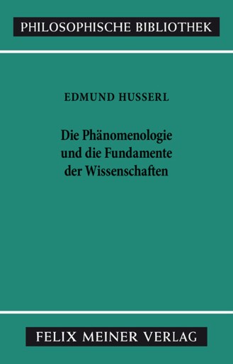 Die Phänomenologie und die Fundamente der Wissenschaften imagen de portada