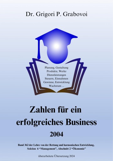 Portada del libro «Zahlen für ein erfolgreiches Business», de Dr. Grigori P. Grabovoi