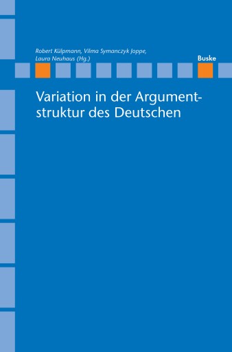 Portada del libro «Variation in der Argumentstruktur des Deutschen»