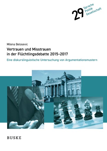 Portada del libro «Vertrauen und Misstrauen in der Flüchtlingsdebatte 2015-2017», de Milena Belosevic