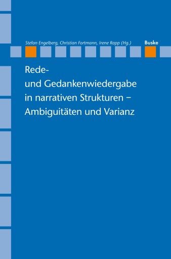 Portada del libro «Rede- und Gedankenwiedergabe in narrativen Strukturen – Ambiguitäten und Varianz»