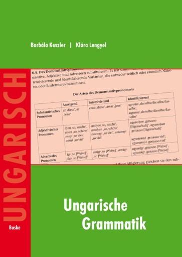 Portada del libro «Ungarische Grammatik», de Borbála Keszler, Klára Lengyel