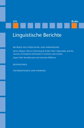 Portada del libro «Linguistische Berichte Heft 270»