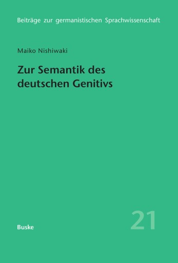Portada del libro «Zur Semantik des deutschen Genitivs», de Maiko Nishiwaki