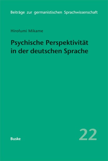 Portada del libro «Psychische Perspektivität in der deutschen Sprache», de Hirofumi Mikame