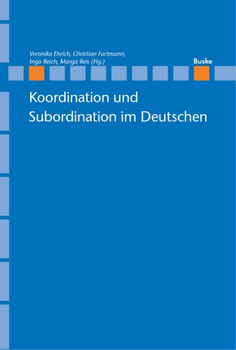 Portada del libro «Koordination und Subordination im Deutschen»