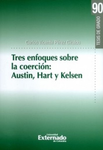 Portada del libro «Tres enfoques sobre la coerción: Austin, Hart, Kelsen», de Carlos Vicente Pérez Giraldo