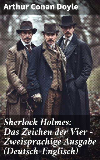 Portada del libro «Sherlock Holmes: Das Zeichen der Vier - Zweisprachige Ausgabe (Deutsch-Englisch)», de Arthur Conan Doyle