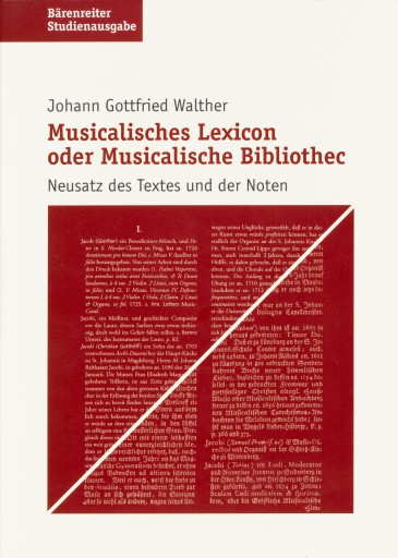 Portada del libro «Musicalisches Lexicon oder Musicalische Bibliothec», de Johann G Walther