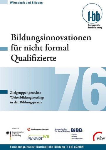 Portada del libro «Bildungsinnovationen für nicht formal Qualifizierte»