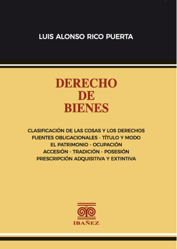 Portada del libro «Derecho de bienes», de Luis Alfonso Rico Puerta