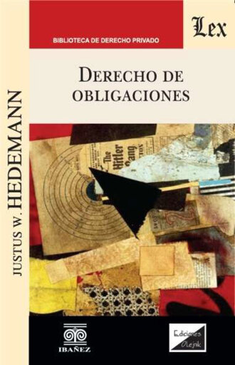 Portada del libro «Derecho de obligaciones», de Justus W. Hedemann