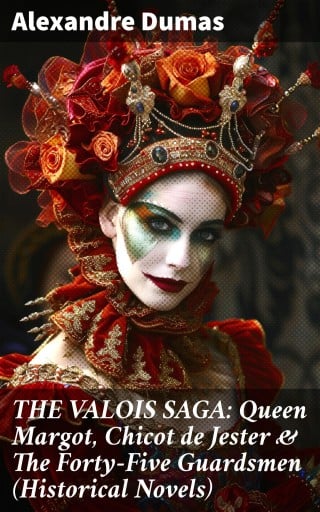 Portada del libro «THE VALOIS SAGA: Queen Margot, Chicot de Jester & The Forty-Five Guardsmen (Historical Novels)», de Alexandre Dumas