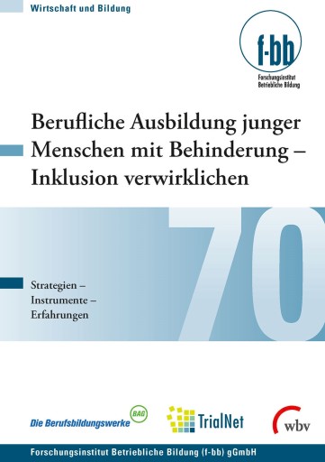 Portada del libro «Berufliche Ausbildung junger Menschen mit Behinderung - Inklusion verwirklichen»
