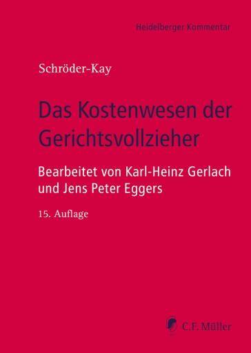 Portada del libro «Das Kostenwesen der Gerichtsvollzieher, eBook», de J. H. Schröder-Kay, Karl-Heinz Gerlach