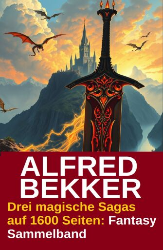 Portada del libro «Drei magische Sagas auf 1600 Seiten: Fantasy Sammelband», de Alfred Bekker