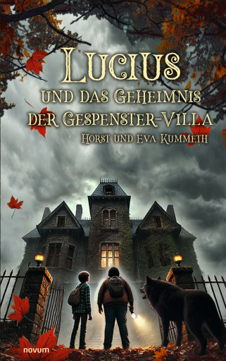 Portada del libro «Lucius und das Geheimnis der Gespenster-Villa», de Horst und Eva Kummeth